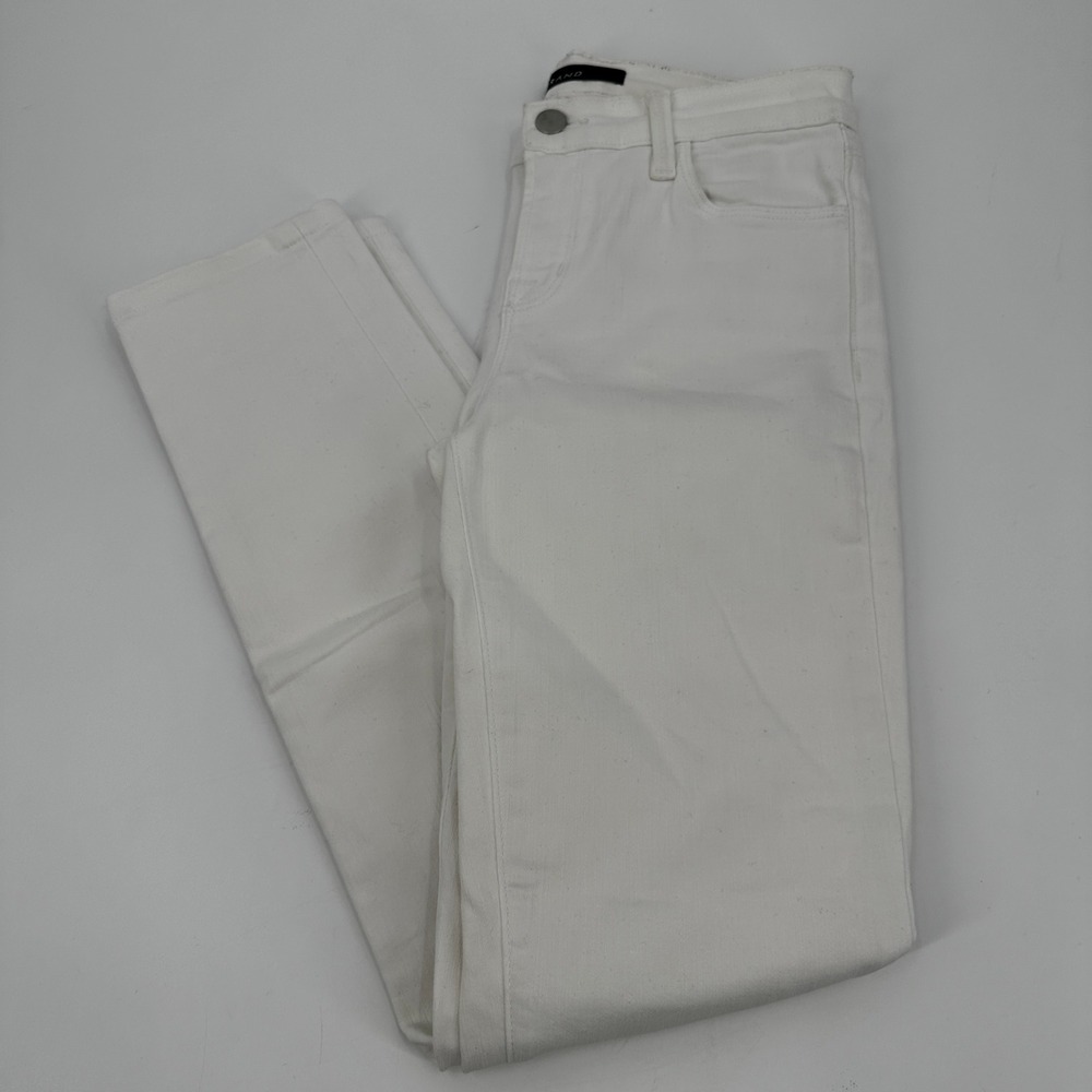 J‎ Brand Skinny Leg Blanc White Denim Jeans Stretch Women Size 26